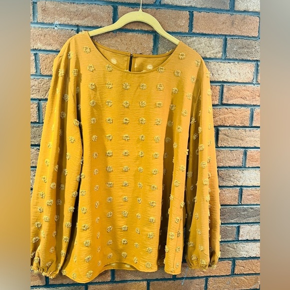 Golden Floral Women's Blouse - Picture 2 of 8